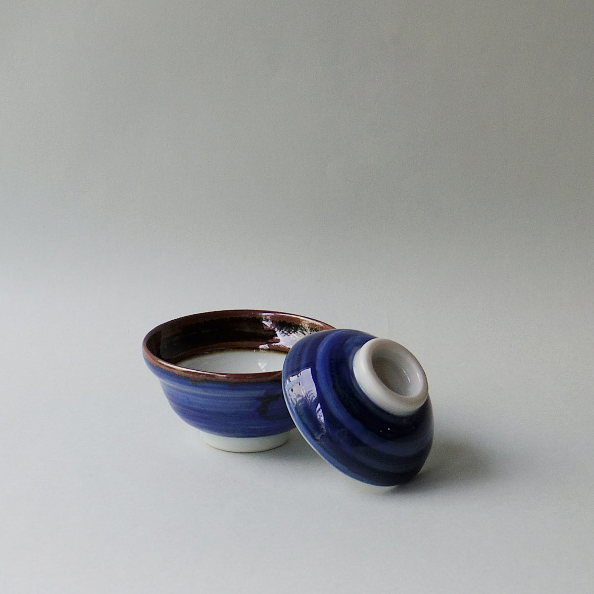 蓋付き豆どんぶりSS 呉須巻｜MINODONBURI shop