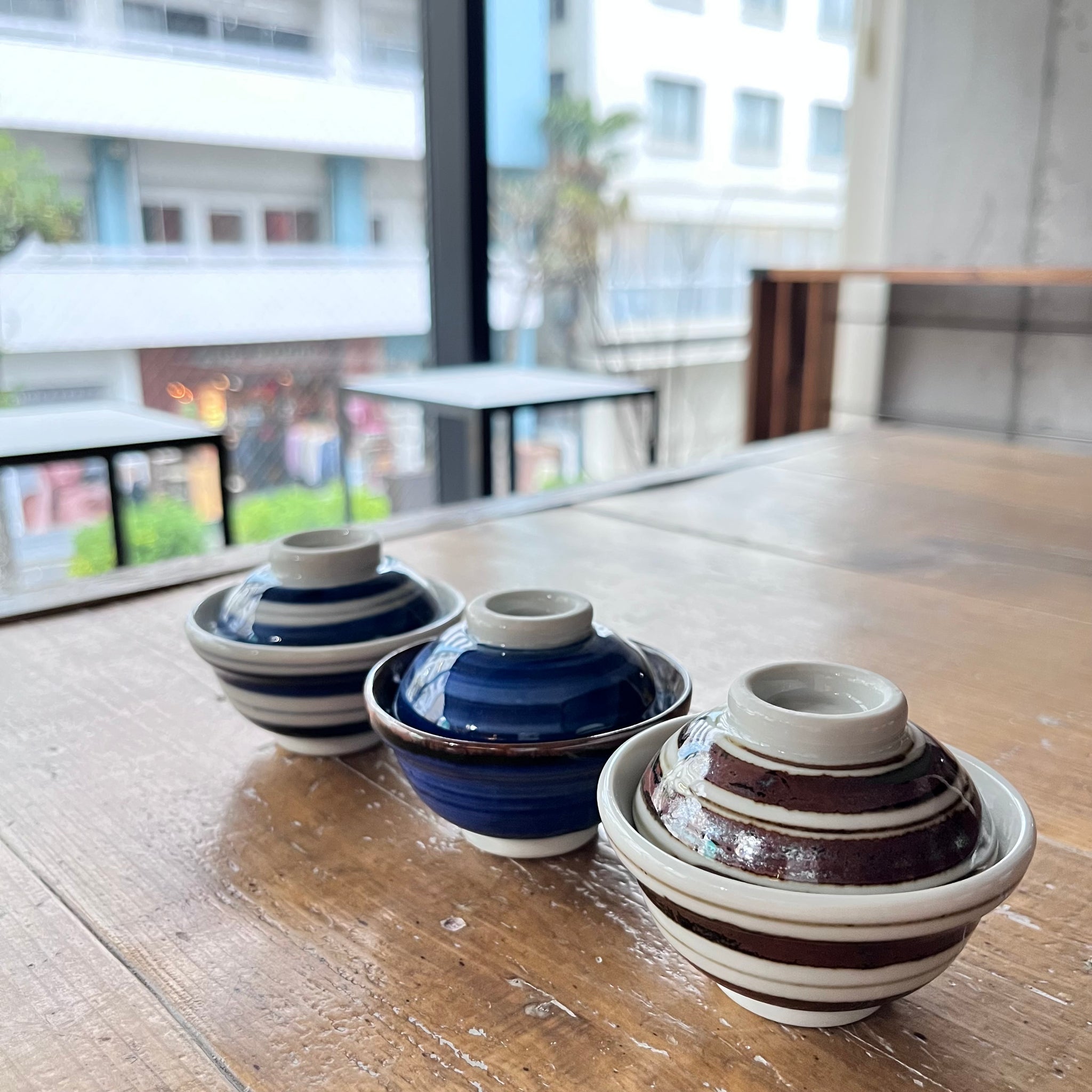 蓋付き豆どんぶりSS 呉須駒筋｜MINODONBURI shop